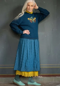 Cheap Gudrun Sjödén Rock „Helga“ aus Bio-Baumwollgewebe dunkelpetrol