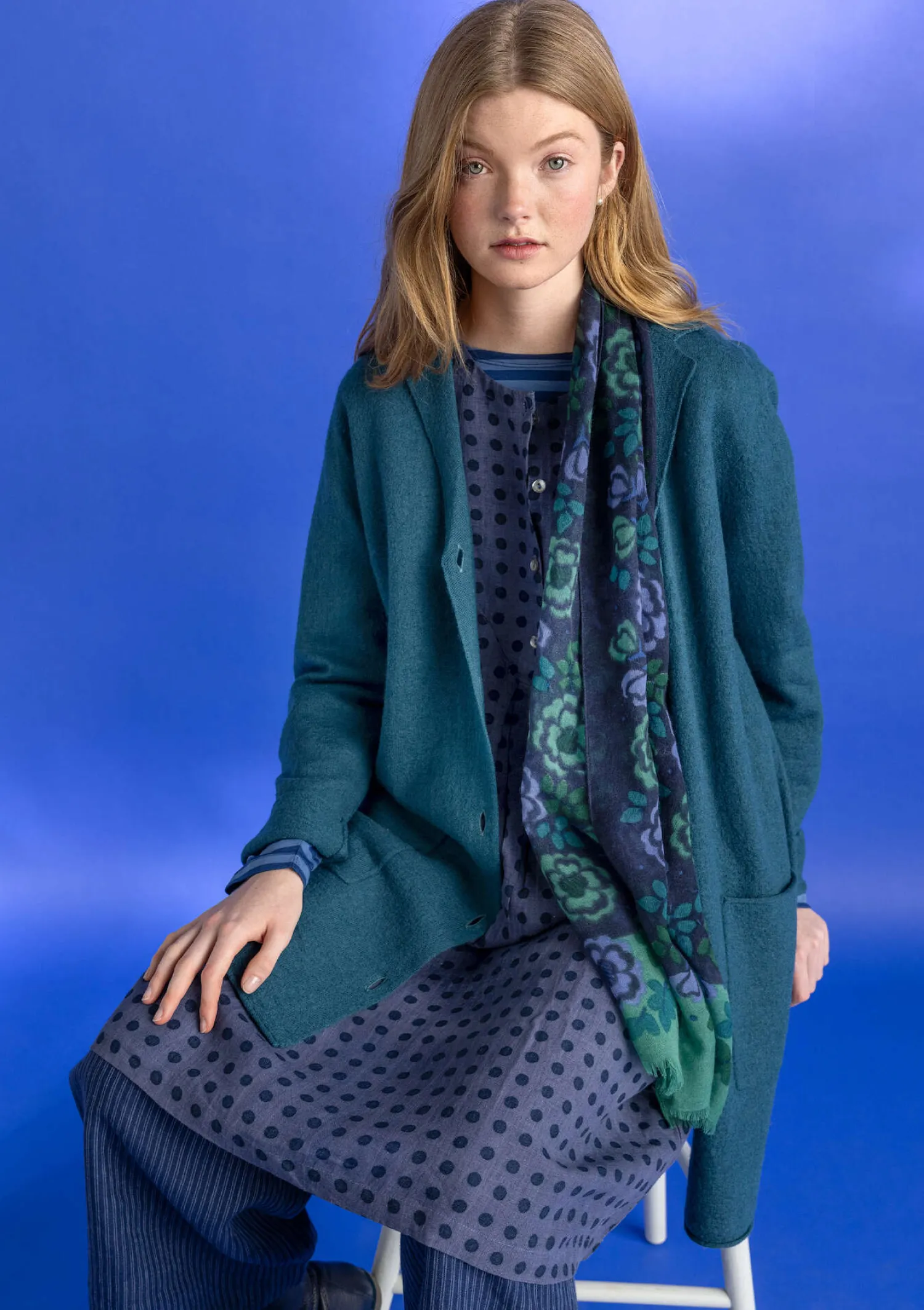 Best Gudrun Sjödén Schal „Astrid“ aus Wolle granatapfel