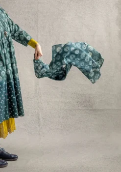 Online Gudrun Sjödén Schal „Clay“ aus Bio-Baumwolle indigogrün