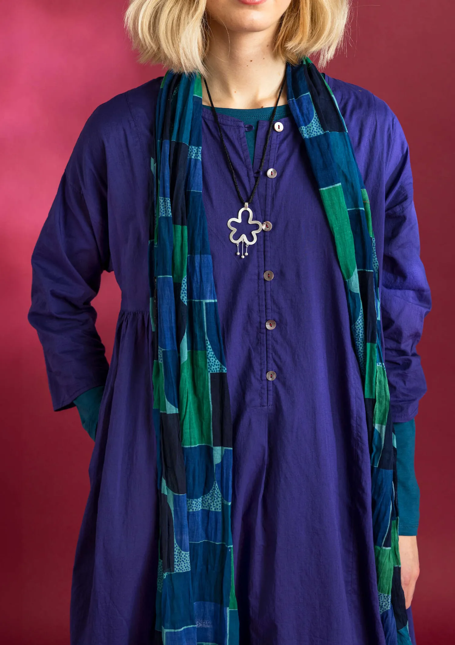 Discount Gudrun Sjödén Schal „Hedda“ aus Bio-Baumwolle senf