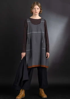 Hot Gudrun Sjödén Schürzenkleid „Ava“ aus Bio-Baumwollgewebe schwarz