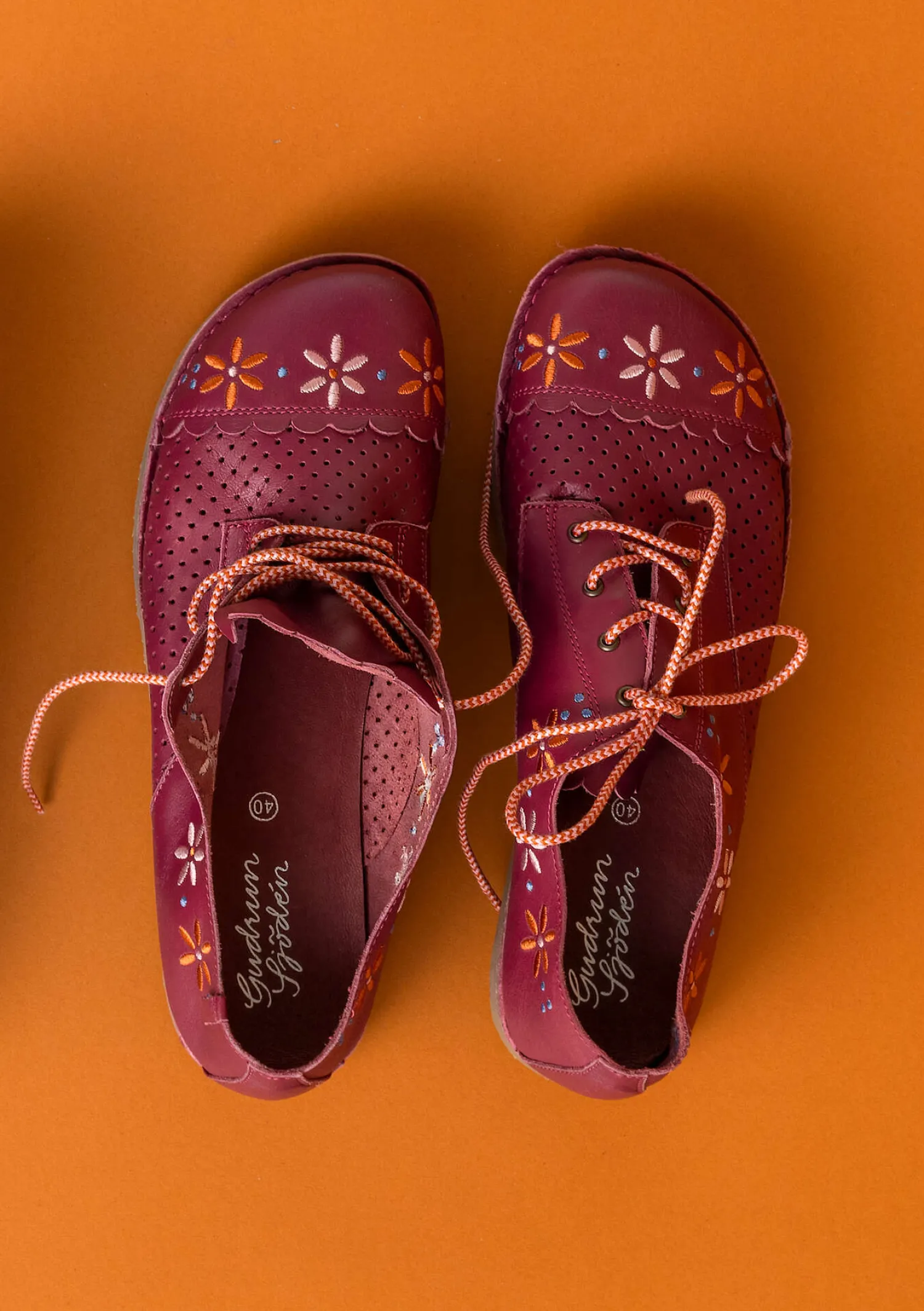 Best Gudrun Sjödén Schuhe „Freja“ aus Nappaleder maulbeere