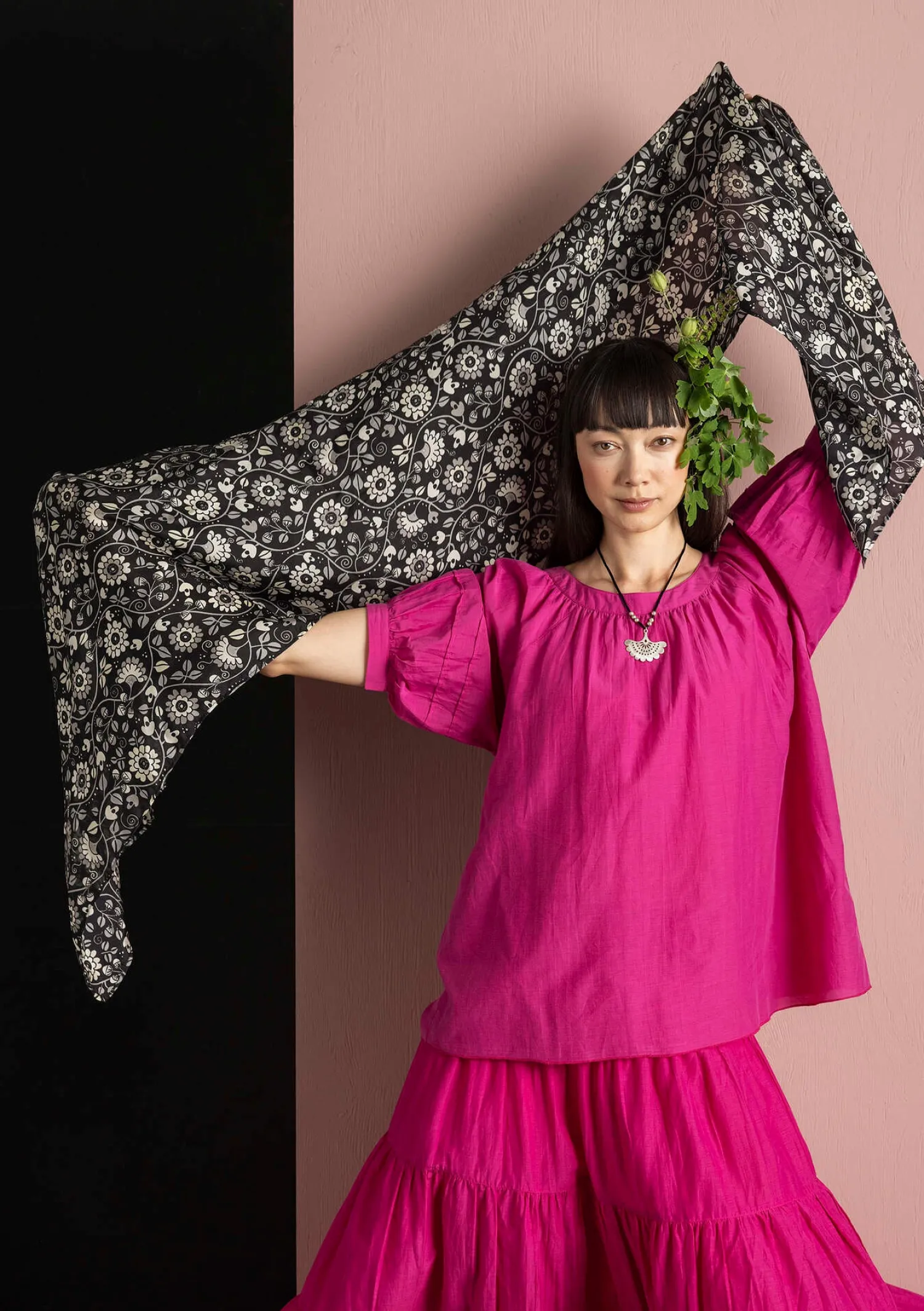 Discount Gudrun Sjödén Seidenschal „Rupangi“ hibiskus