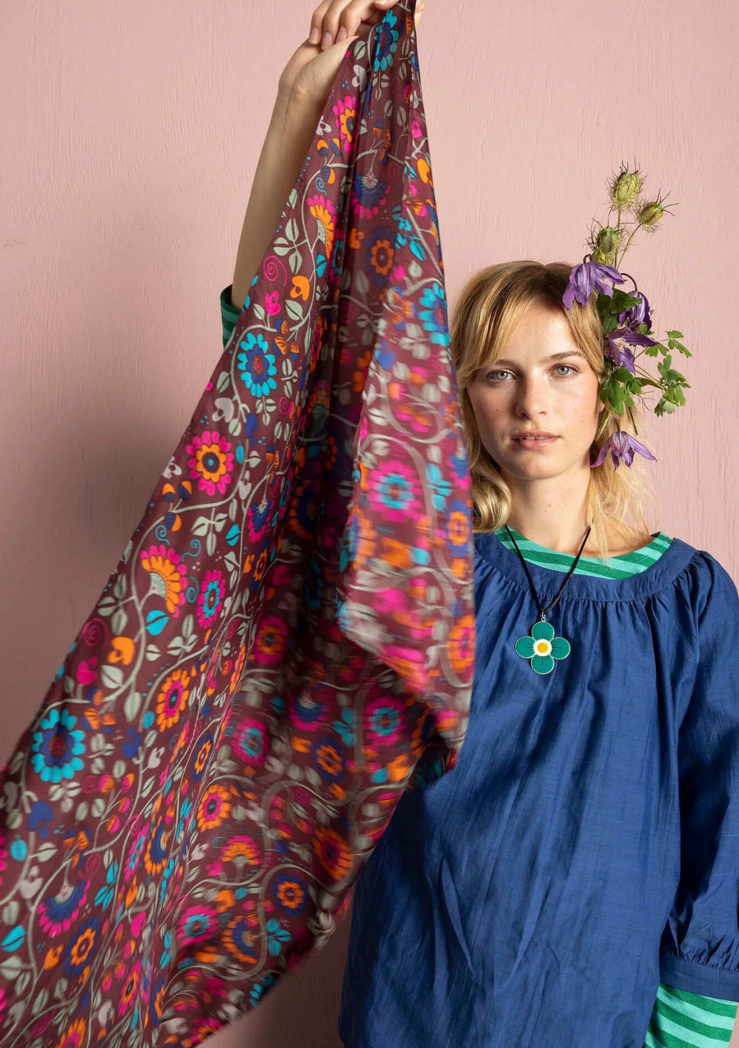 Flash Sale Gudrun Sjödén Seidenschal „Rupangi“ hibiskus