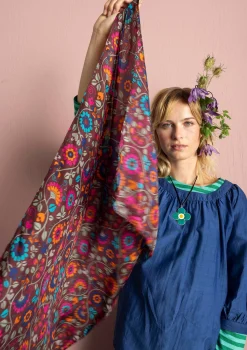 Cheap Gudrun Sjödén Seidenschal „Rupangi“ aubergine