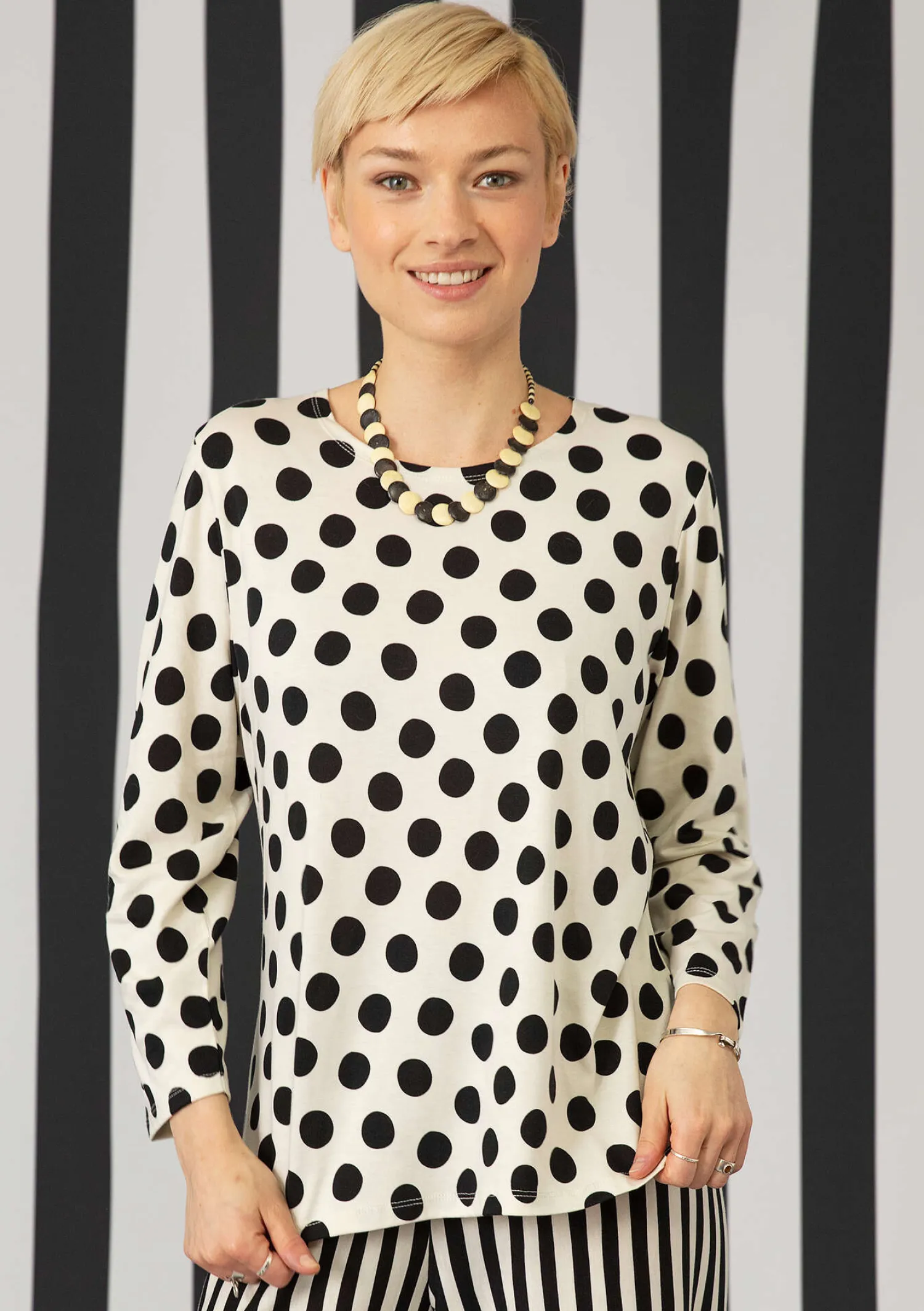 Hot Gudrun Sjödén Shirt „Mika“ aus Bio-Baumwolle/Modal basilikum-hellorientgrün