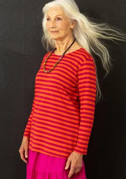 Shop Gudrun Sjödén Shirt „Mika“ aus Bio-Baumwolle/Modal lavarot-alpenveilchen