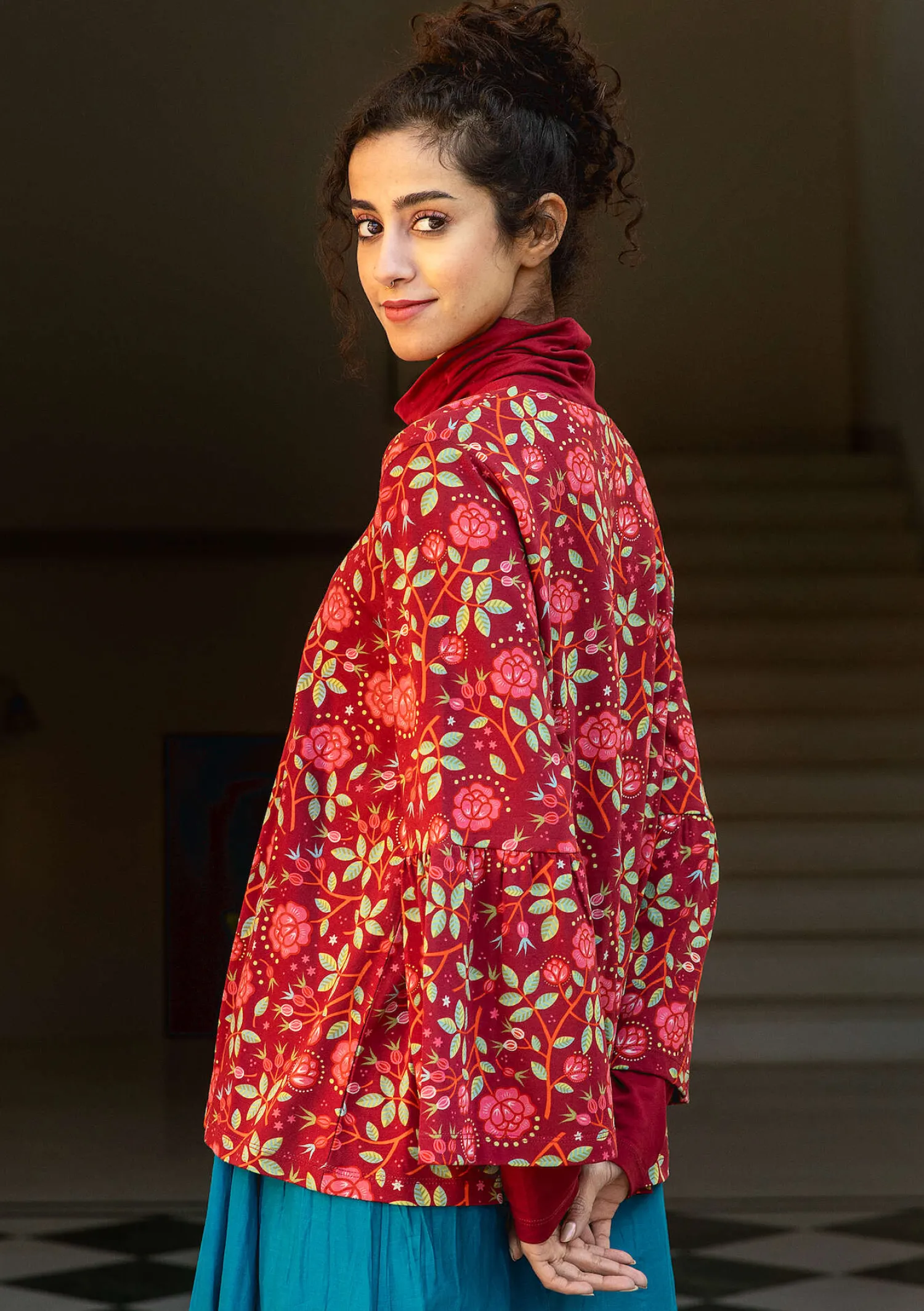 Flash Sale Gudrun Sjödén Shirt „Nyponros“ aus Bio-Baumwolle/Modal cassis