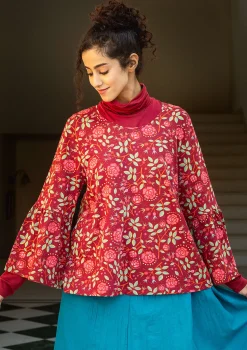Discount Gudrun Sjödén Shirt „Nyponros“ aus Bio-Baumwolle/Modal indigo