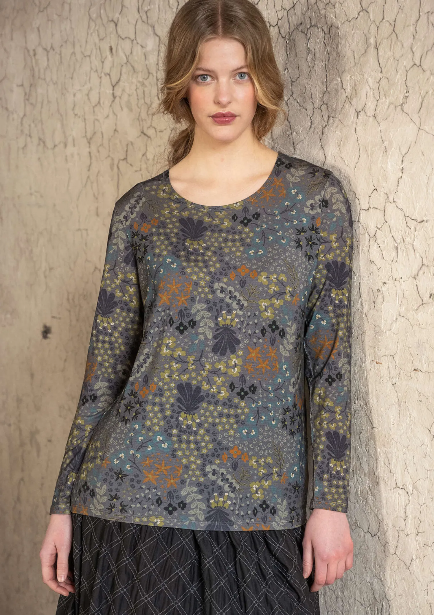 Discount Gudrun Sjödén Shirt „Ylfa“ aus Lyocell/Elasthan veronagrün