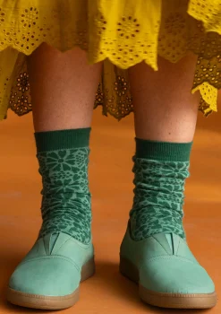 Best Gudrun Sjödén Socken „Freja“ aus Bio-Baumwolle malachit