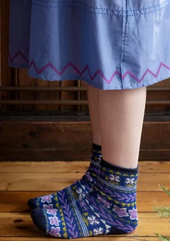 Outlet Gudrun Sjödén Socken „Twinkle“ aus Wollfrottee schwarz