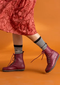 Cheap Gudrun Sjödén Stiefeletten aus Nappaleder purpur