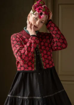Best Gudrun Sjödén Strickjacke „Anemone“ aus Bio-Wolle schwarz