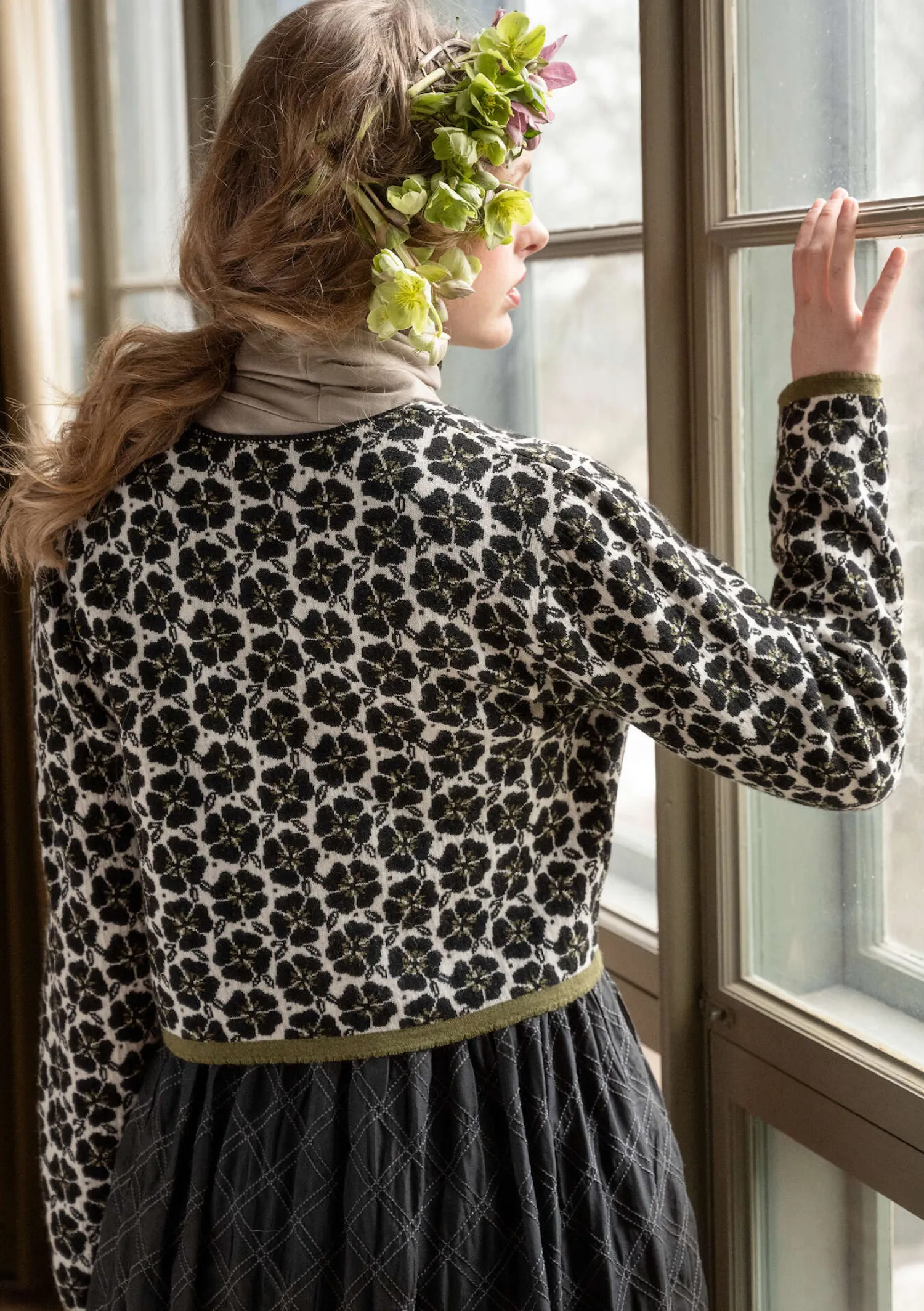 Best Gudrun Sjödén Strickjacke „Anemone“ aus Bio-Wolle schwarz