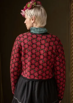 Fashion Gudrun Sjödén Strickjacke „Anemone“ aus Bio-Wolle schwarz