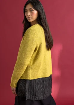 Cheap Gudrun Sjödén Strickjacke aus Alpakagemisch alpenveilchen-melange