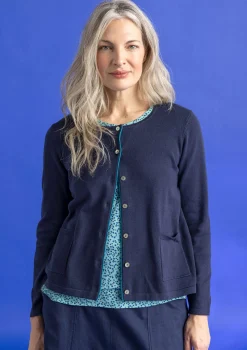 Sale Gudrun Sjödén Strickjacke aus Bio-/Recycling-Baumwolle granatapfel