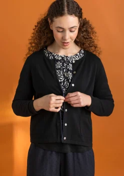 Cheap Gudrun Sjödén Strickjacke aus Bio-/Recycling-Baumwolle dunkelgrün