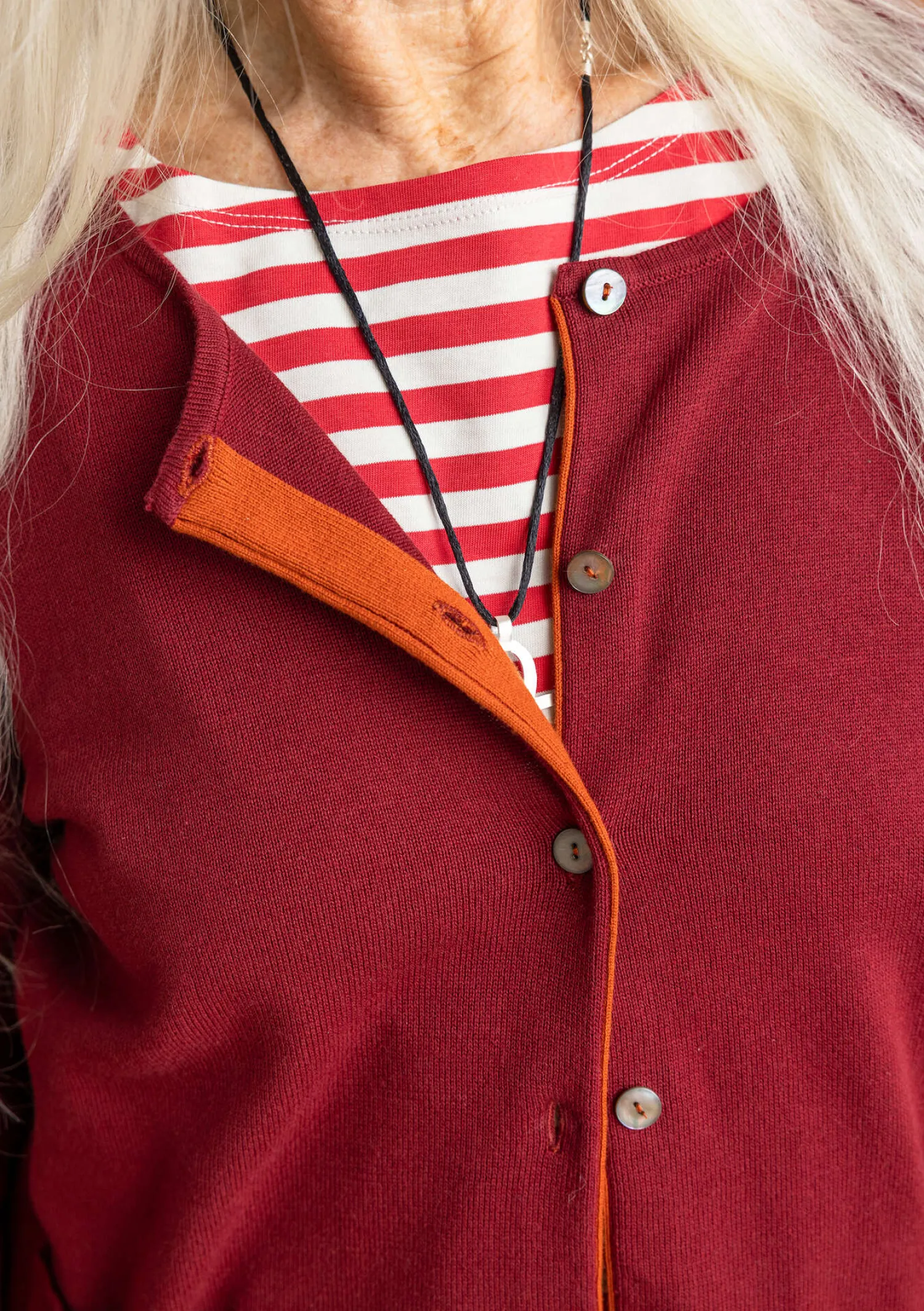 Outlet Gudrun Sjödén Strickjacke aus Bio-/Recycling-Baumwolle dunkelindigo