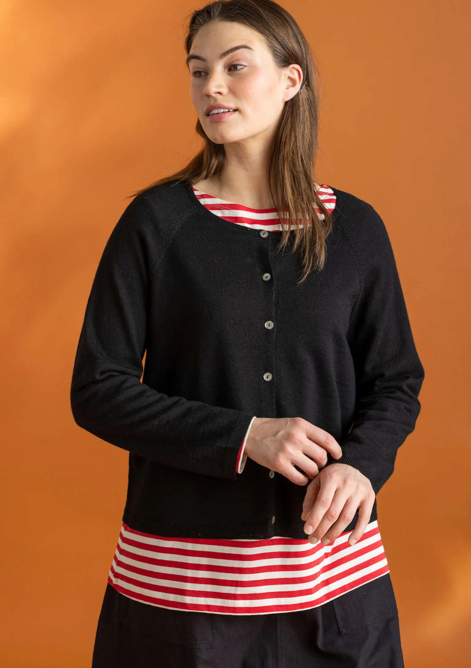 Hot Gudrun Sjödén Strickjacke aus Bio-Wolle veilchen