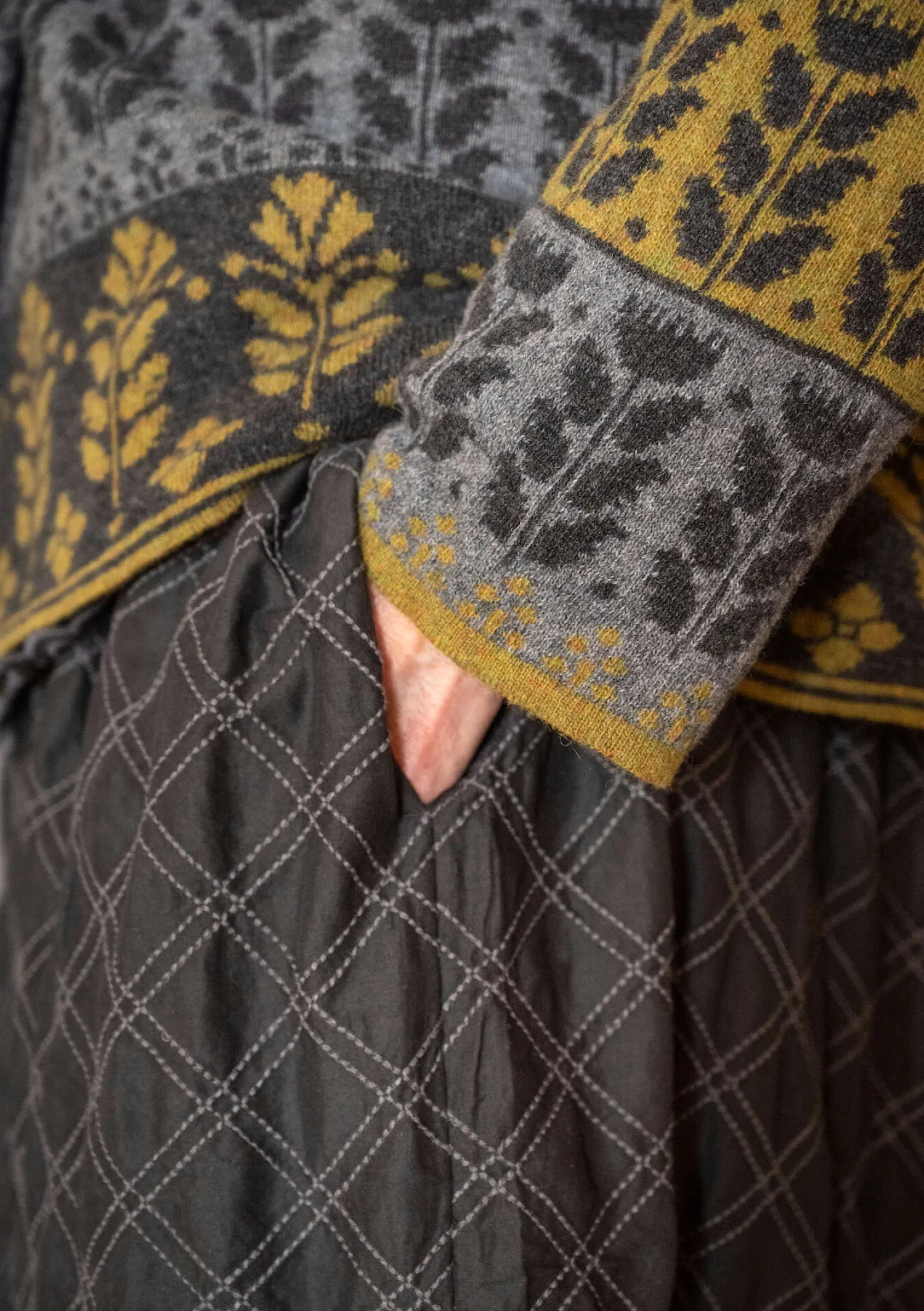Online Gudrun Sjödén Strickjacke „Edda“ aus Recycling-Wollgemisch dunkelpetrol-melange