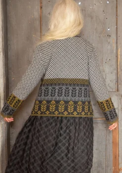 Hot Gudrun Sjödén Strickjacke „Edda“ aus Recycling-Wollgemisch dunkelpetrol-melange