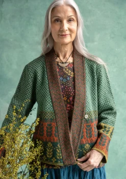 Outlet Gudrun Sjödén Strickjacke „Edda“ aus Recycling-Wollgemisch dunkelaschgrau-melange