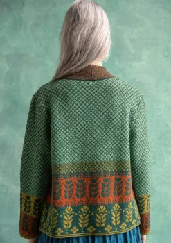 Outlet Gudrun Sjödén Strickjacke „Edda“ aus Recycling-Wollgemisch dunkelaschgrau-melange