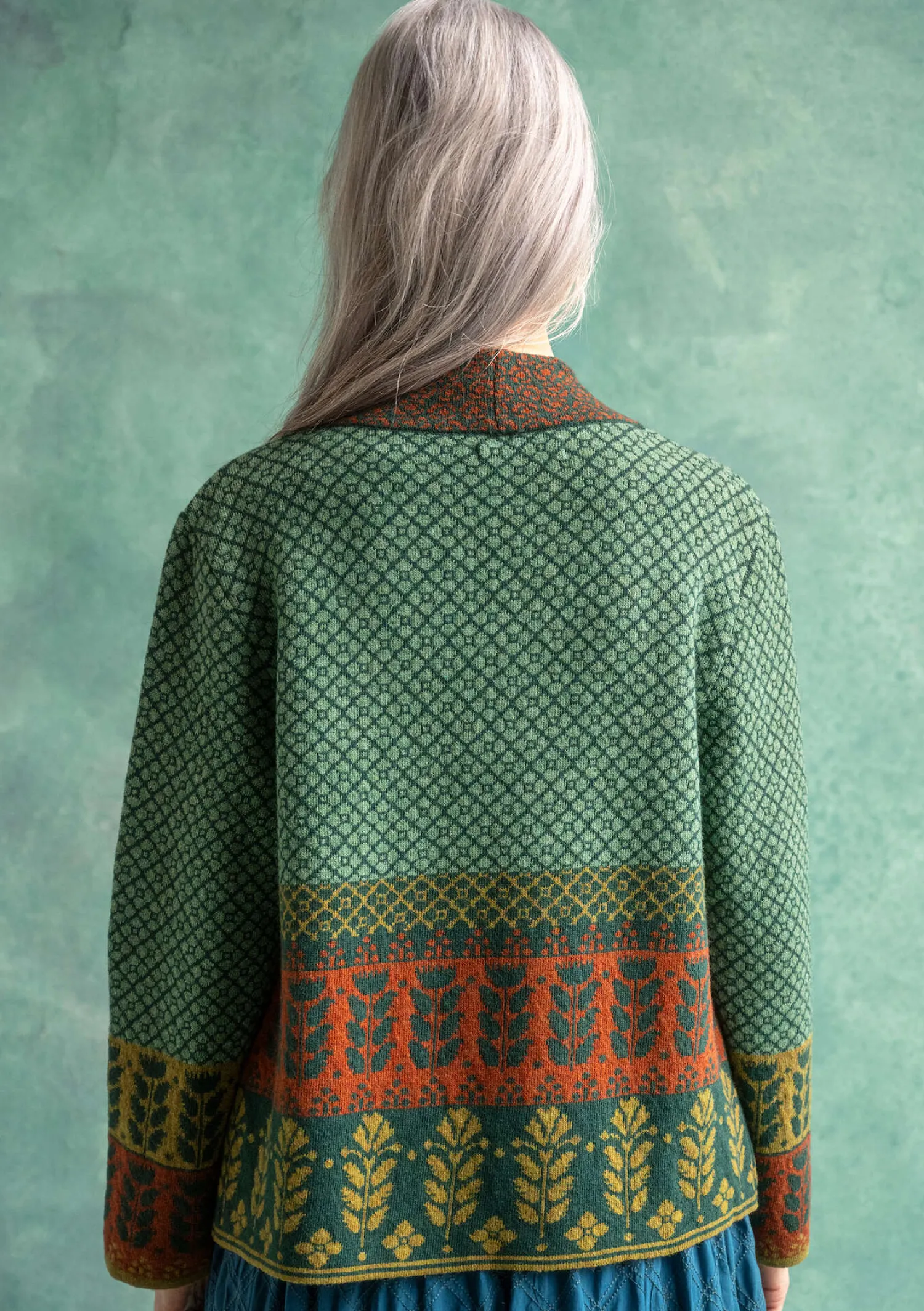 Outlet Gudrun Sjödén Strickjacke „Edda“ aus Recycling-Wollgemisch dunkelaschgrau-melange