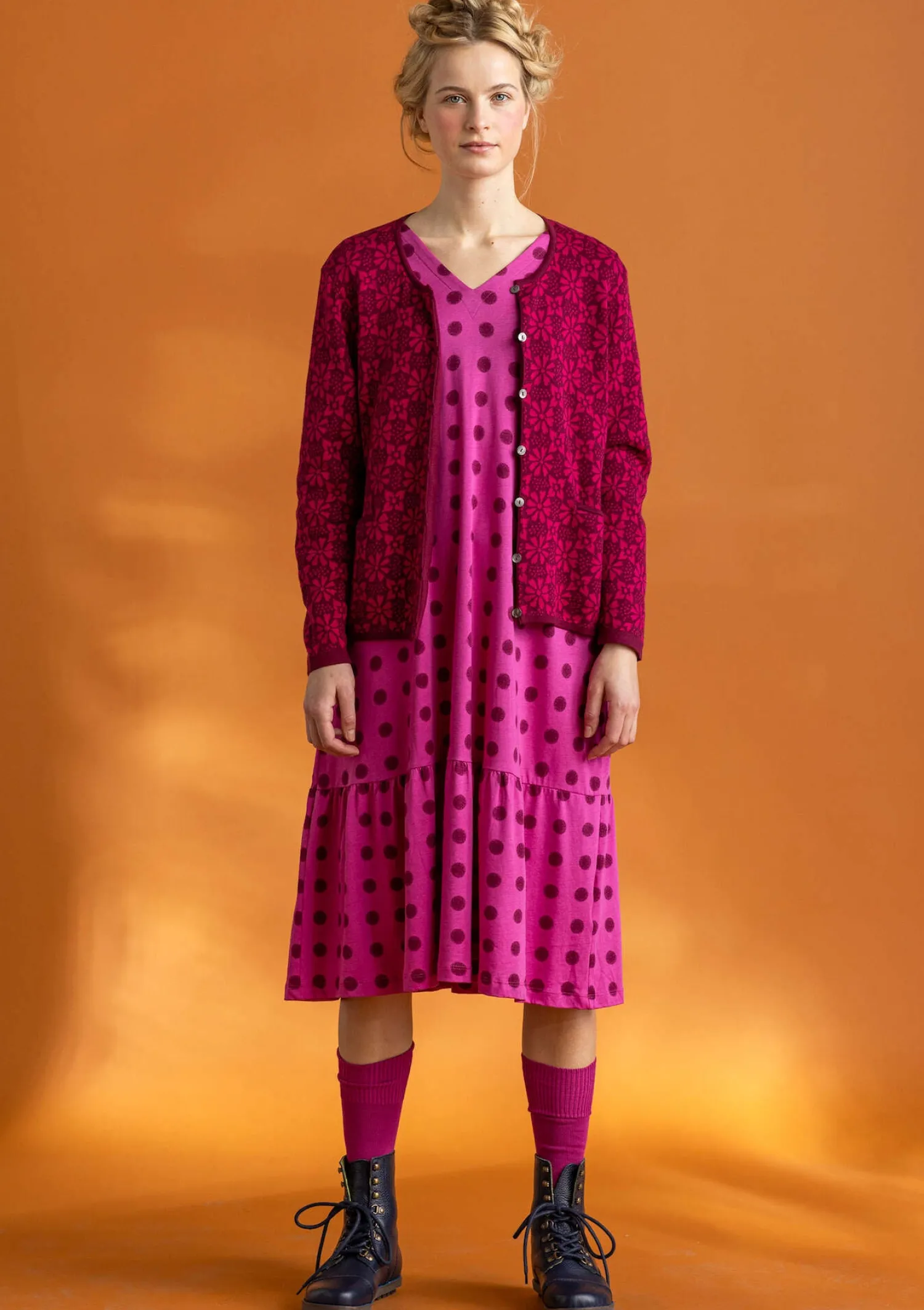 Store Gudrun Sjödén Strickjacke „Freja“ aus Bio-/Recycling-Baumwolle schwarz