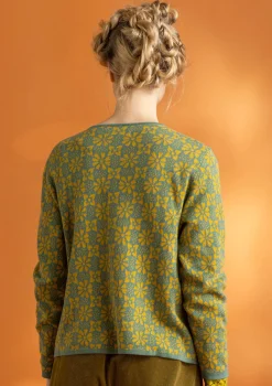 Flash Sale Gudrun Sjödén Strickjacke „Freja“ aus Bio-/Recycling-Baumwolle meeresgrün