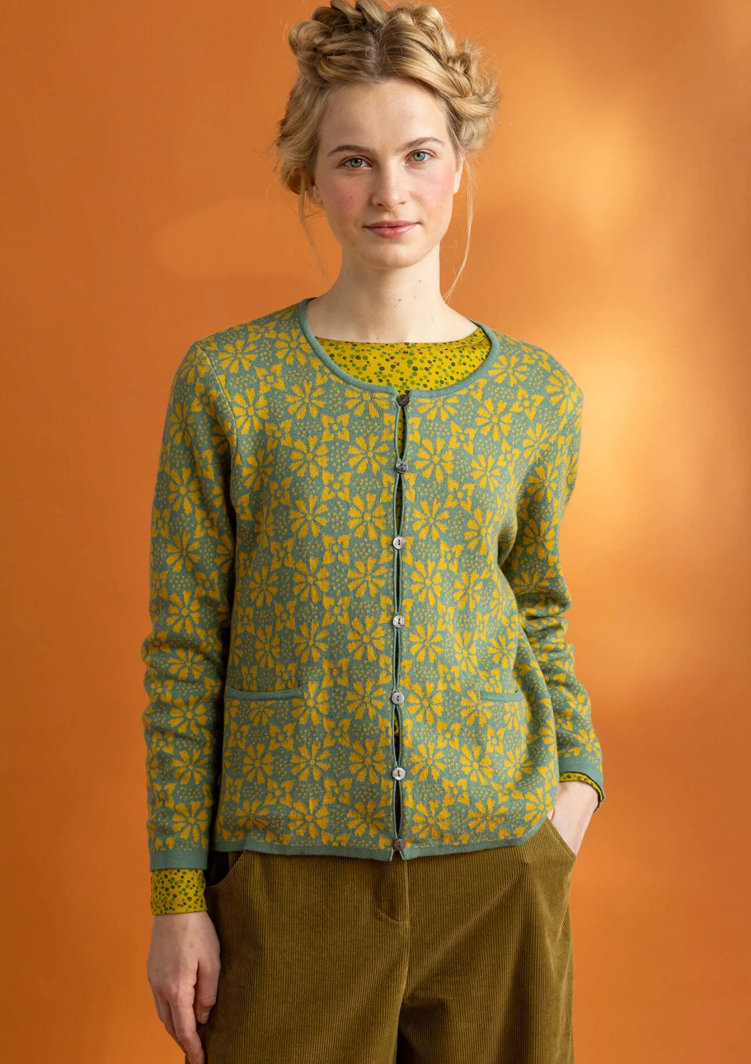 Cheap Gudrun Sjödén Strickjacke „Freja“ aus Bio-/Recycling-Baumwolle schwarz