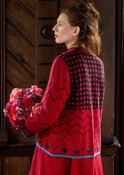 Best Sale Gudrun Sjödén Strickjacke „Maria“ aus Bio-/Recycling-Baumwolle mohn