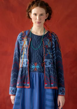 Store Gudrun Sjödén Strickjacke „Maria“ aus Bio-/Recycling-Baumwolle mohn