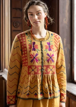 Hot Gudrun Sjödén Strickjacke „Maria“ aus Bio-/Recycling-Baumwolle indigo
