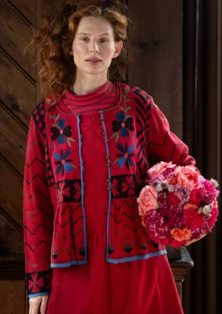 Shop Gudrun Sjödén Strickjacke „Maria“ aus Bio-/Recycling-Baumwolle indigo