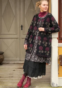 Online Gudrun Sjödén Strickjacke „Mårbacka“ aus Bio-/Recycling-Baumwolle schwarz