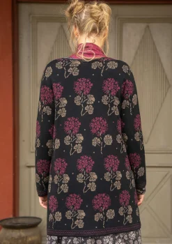 Best Gudrun Sjödén Strickjacke „Mårbacka“ aus Bio-/Recycling-Baumwolle aubergine