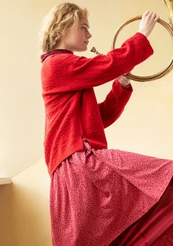 Flash Sale Gudrun Sjödén Strickjacke „Nova“ aus Lammwolle tomate-melange