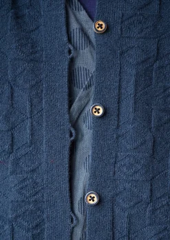 Flash Sale Gudrun Sjödén Strickjacke „Nova“ aus Lammwolle indigo