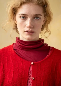 New Gudrun Sjödén Strickjacke „Nova“ aus Lammwolle senf-melange