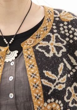 Best Sale Gudrun Sjödén Strickjacke „Rashmi“ aus Bio-Baumwolle schwarzesKashish