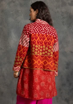 Store Gudrun Sjödén Strickjacke „Viktoria“ aus Baumwolle/Lammwolle indigo