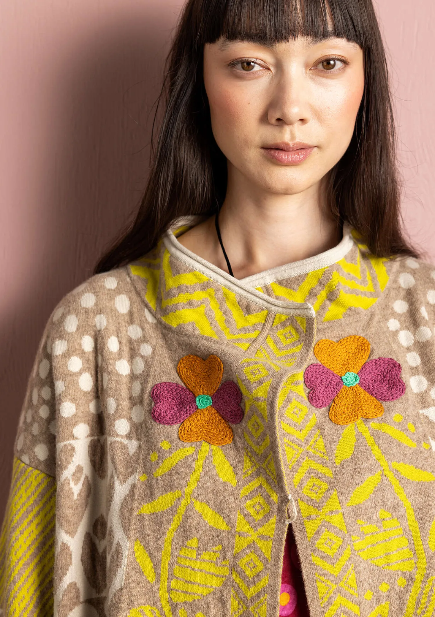 Outlet Gudrun Sjödén Strickjacke „Viktoria“ aus Baumwolle/Lammwolle indigo