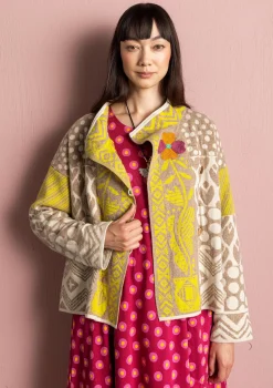 Cheap Gudrun Sjödén Strickjacke „Viktoria“ aus Baumwolle/Lammwolle taupe