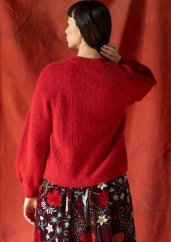 Discount Gudrun Sjödén Strickjacke „Vinternatt“ aus Bio- und Recycling-Baumwolle/Alpakawollgemisch schwarz