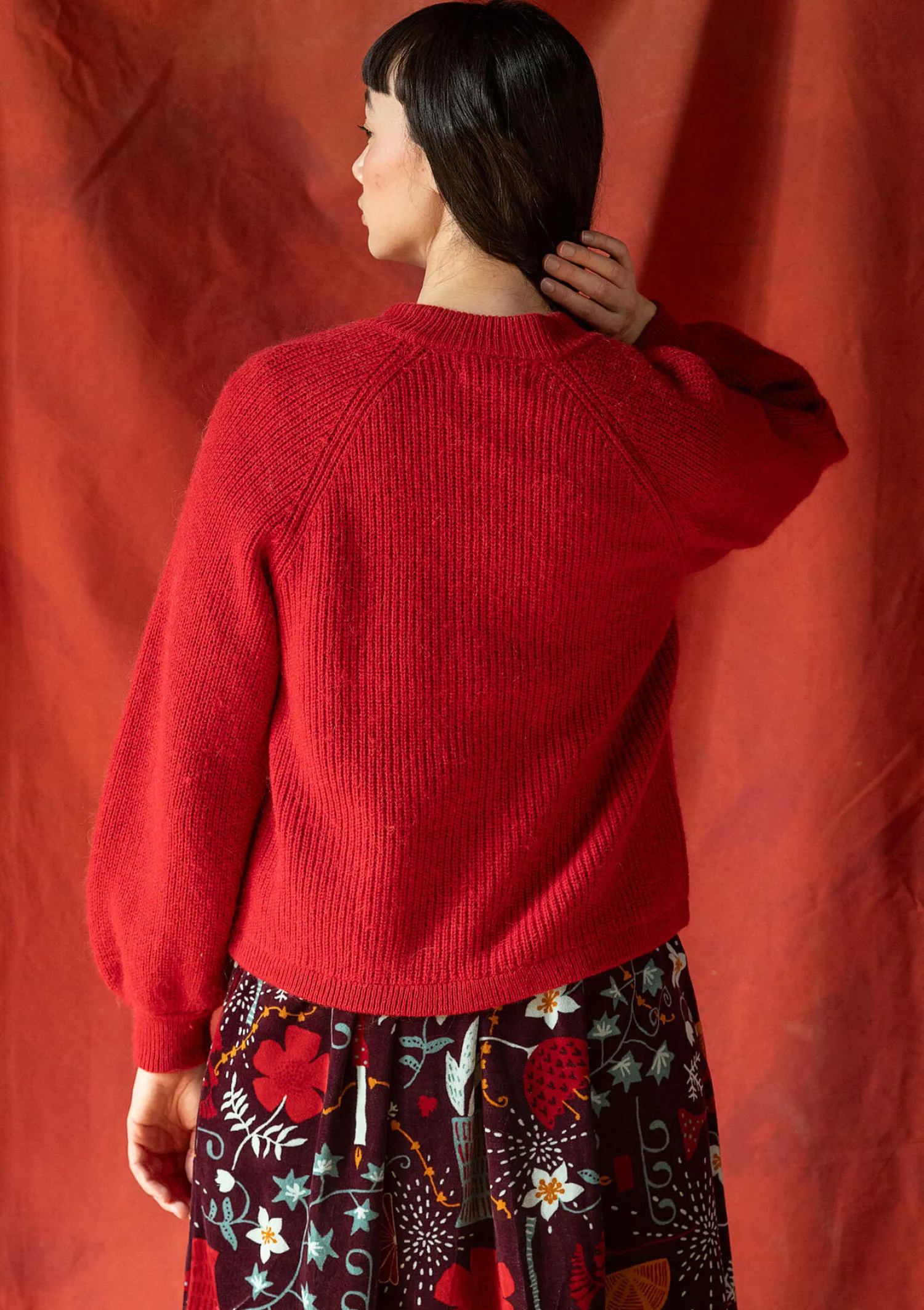 Discount Gudrun Sjödén Strickjacke „Vinternatt“ aus Bio- und Recycling-Baumwolle/Alpakawollgemisch schwarz