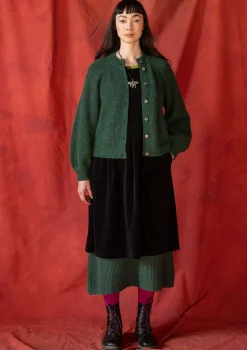 Best Sale Gudrun Sjödén Strickjacke „Vinternatt“ aus Bio- und Recycling-Baumwolle/Alpakawollgemisch tomate