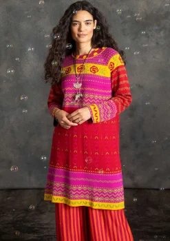 Best Sale Gudrun Sjödén Strickkleid „Kajsa“ aus Bio-/Recycling-Baumwolle mohn